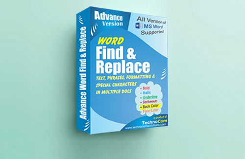 Advance Word Find & Replace
