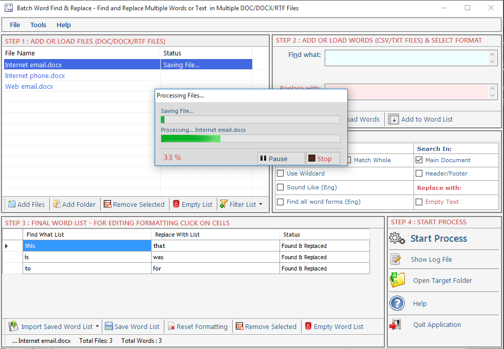 Batch Word Find & Replace Batch Word Find & Replace