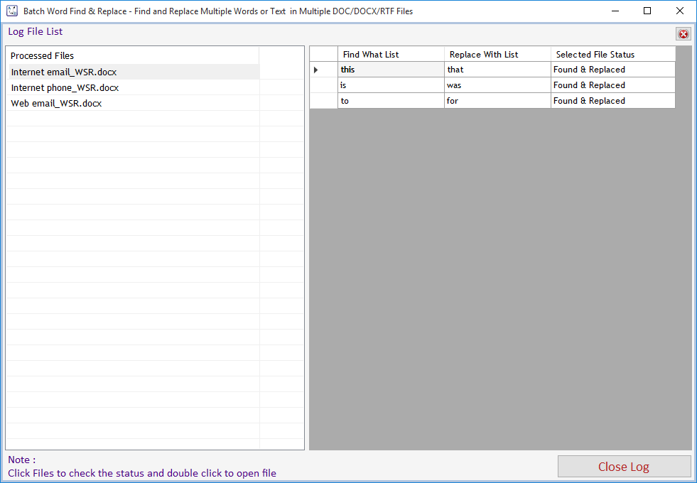 Batch Word Find & Replace Batch Word Find & Replace