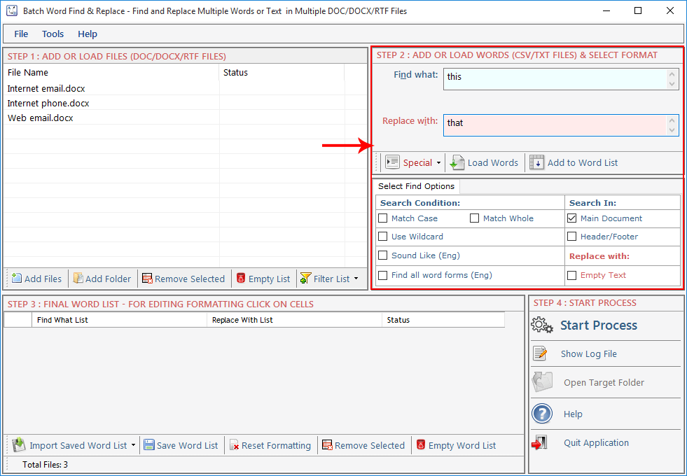 Batch Word Find & Replace