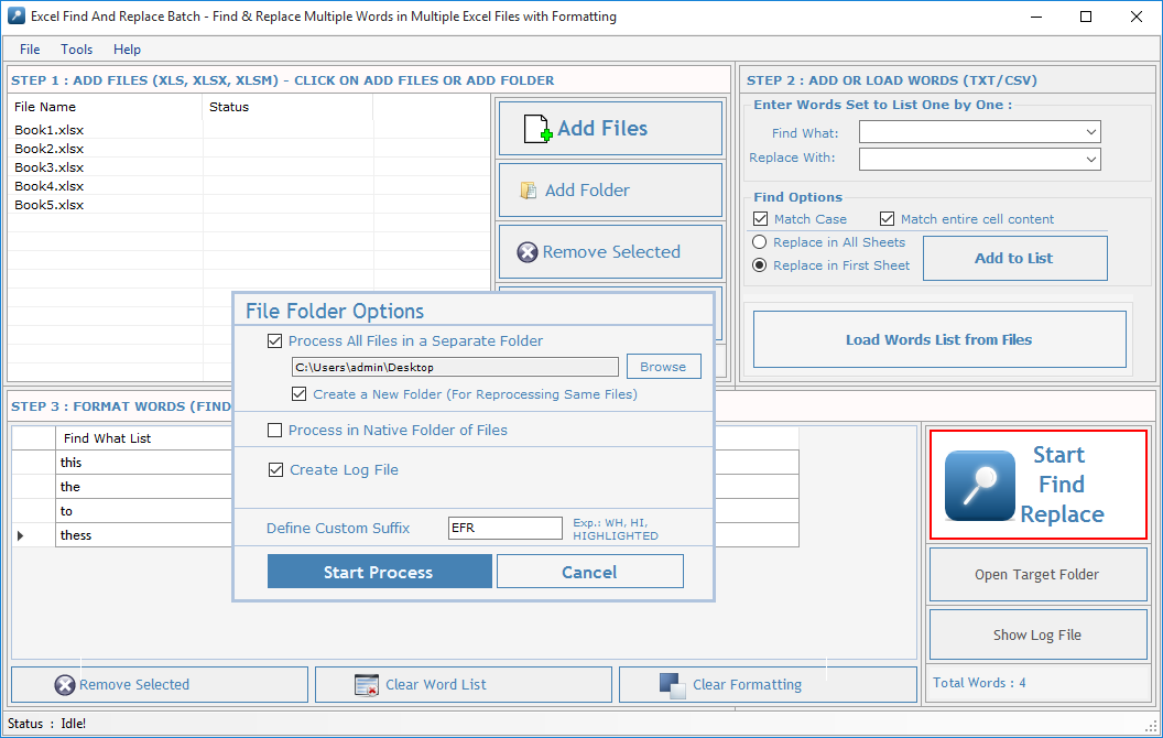 Excel Find & Replace Batch