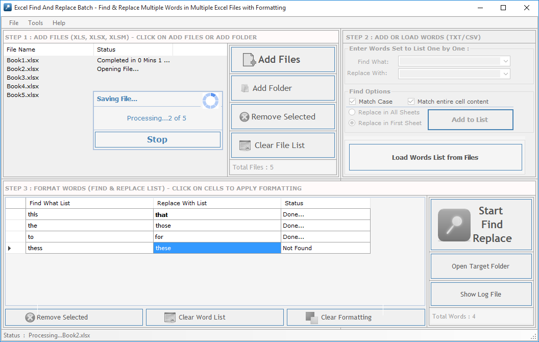 Excel Find & Replace Batch Excel Find & Replace Batch
