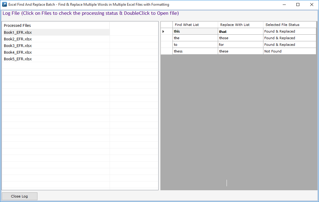 Excel Find & Replace Batch