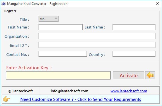 Mangal to Kruti Converter